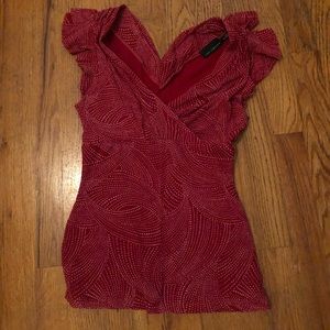 The Limited red fun blouse